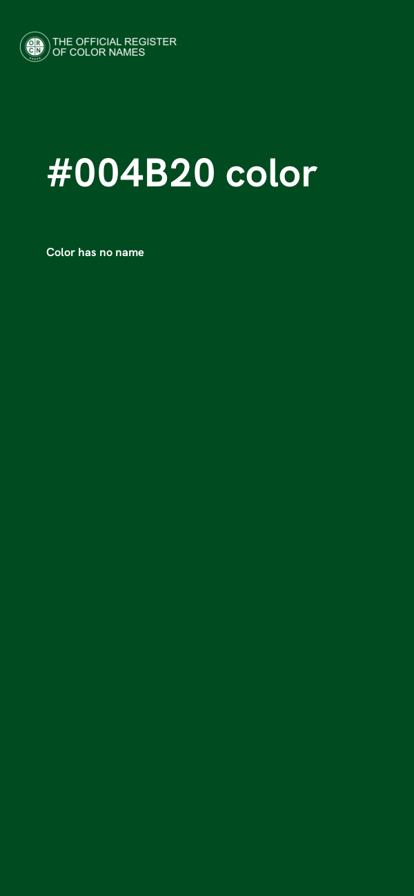 #004B20 color image