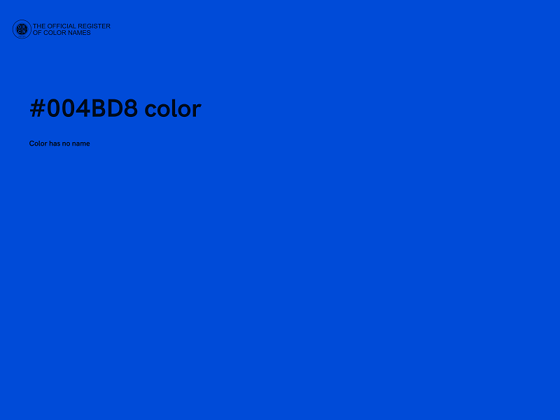 #004BD8 color image