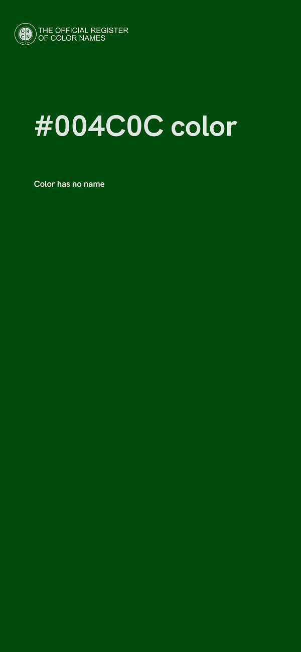 #004C0C color image