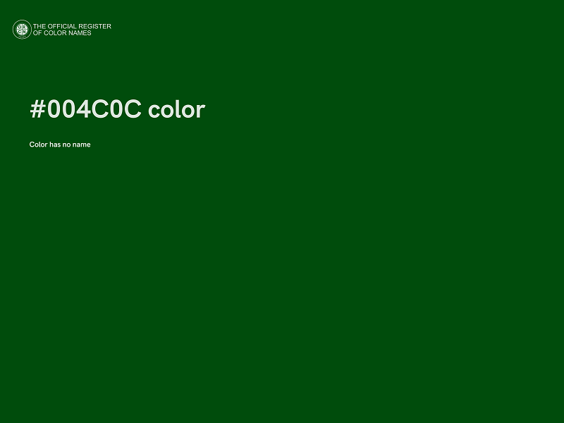 #004C0C color image