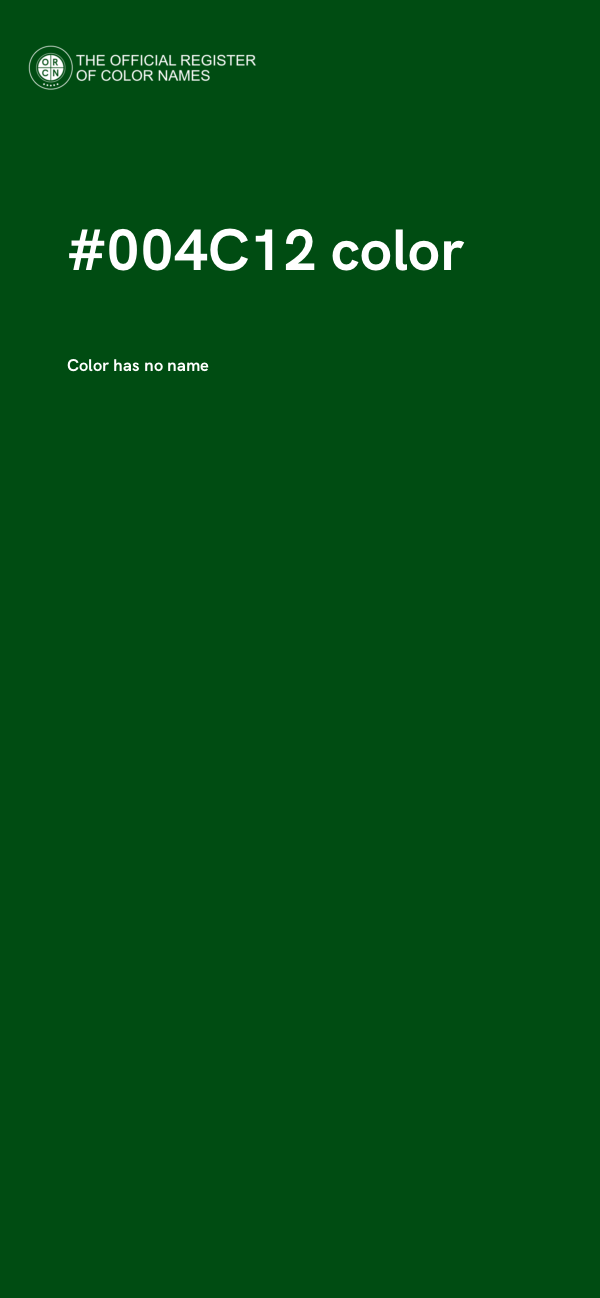 #004C12 color image