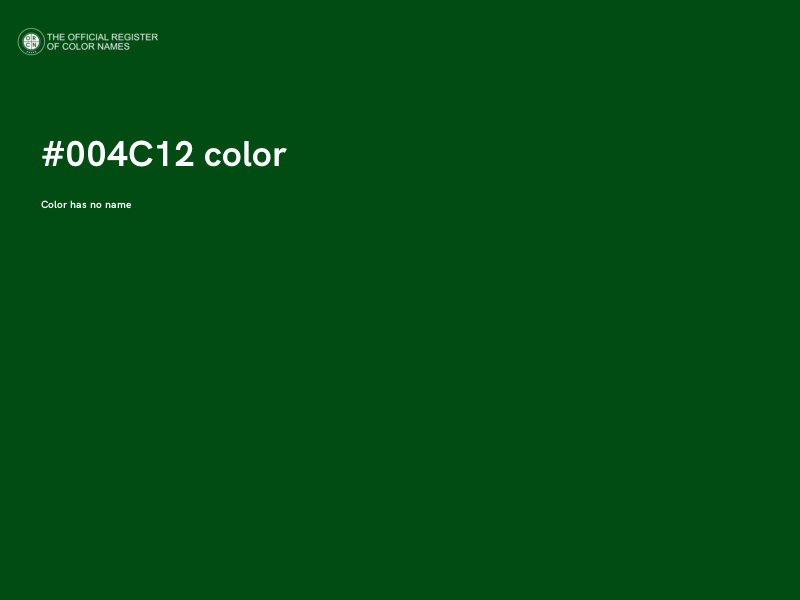 #004C12 color image