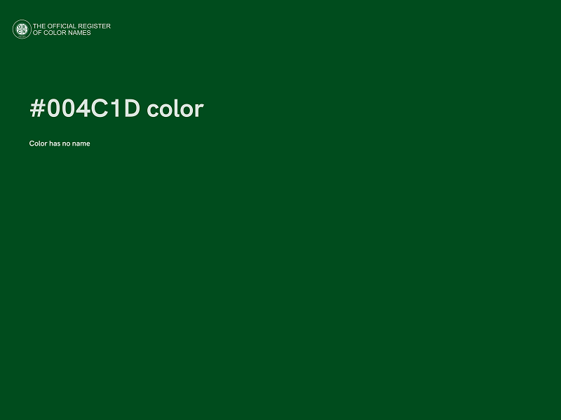 #004C1D color image