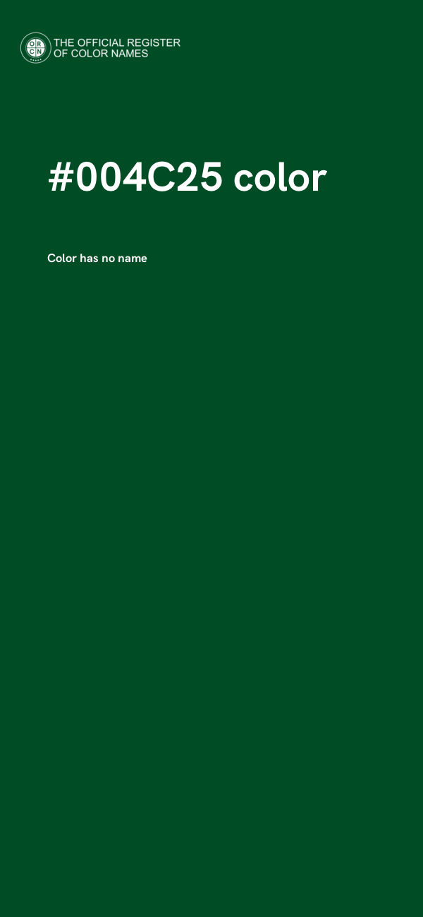 #004C25 color image