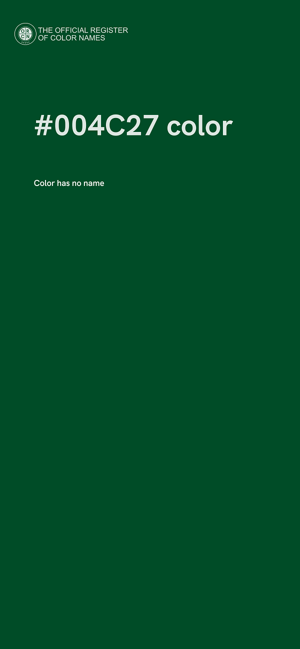 #004C27 color image