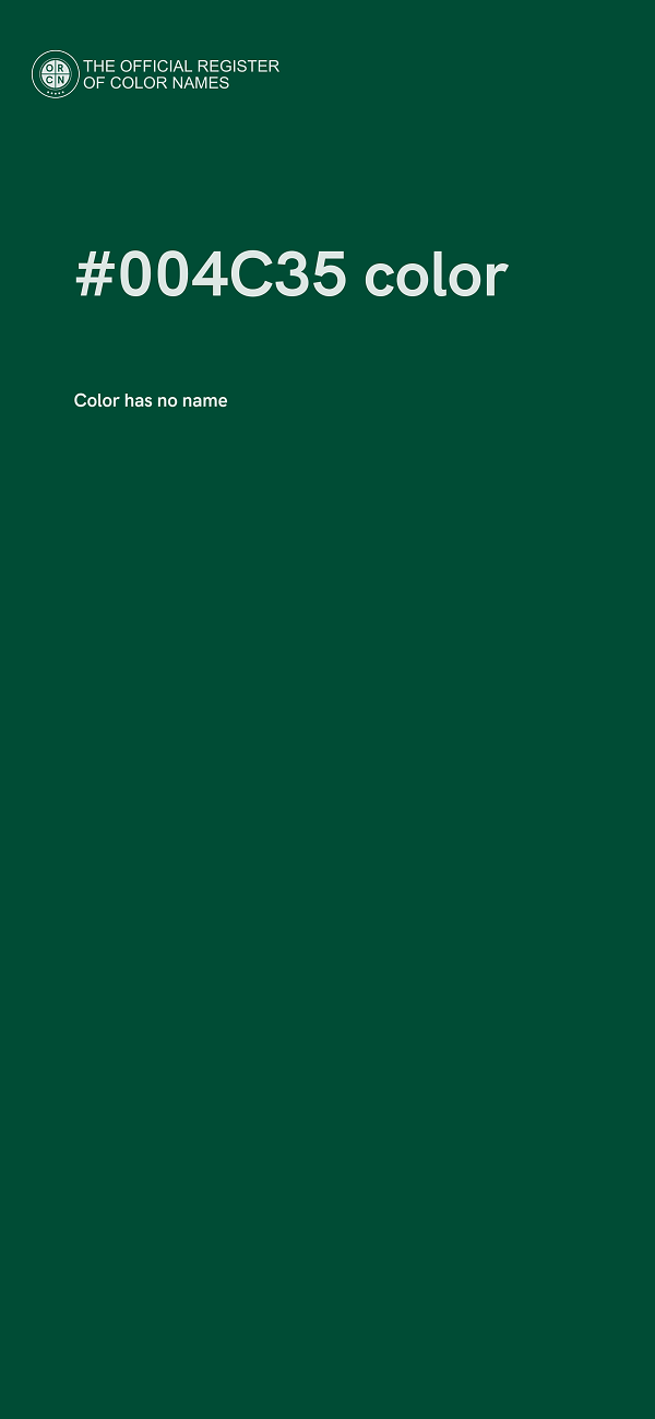 #004C35 color image