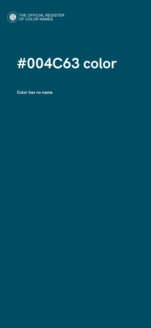 #004C63 color image