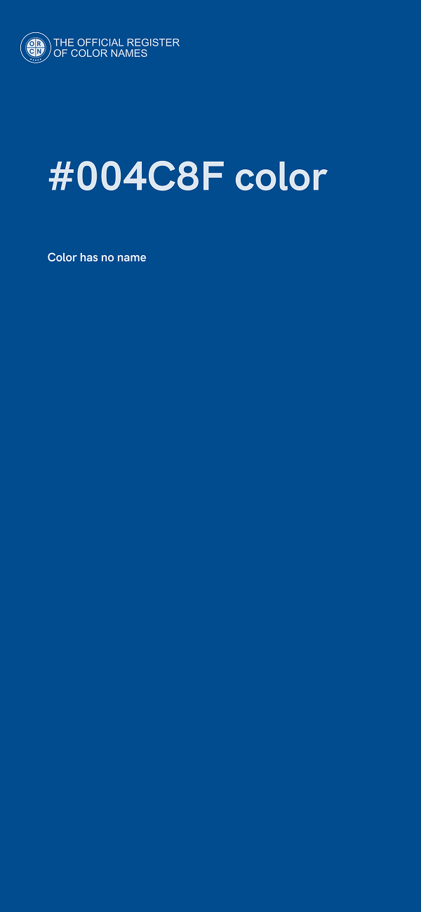 #004C8F color image
