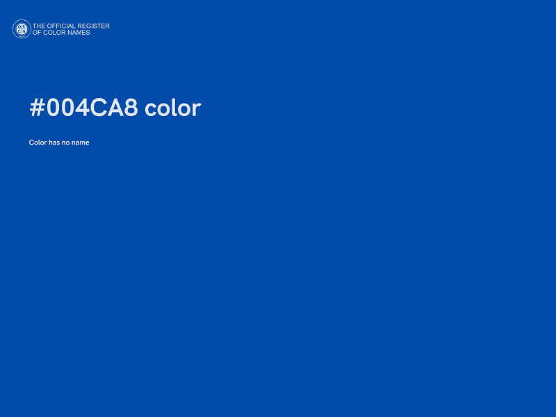 #004CA8 color image