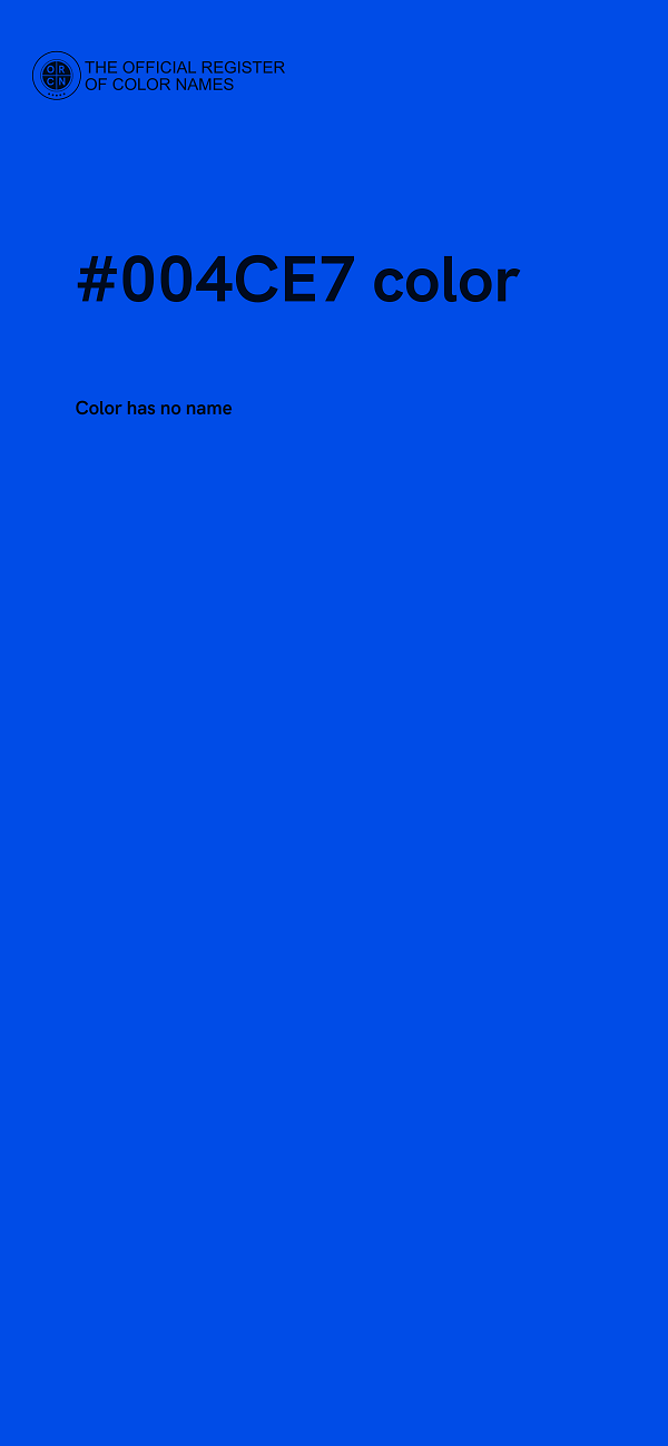 #004CE7 color image