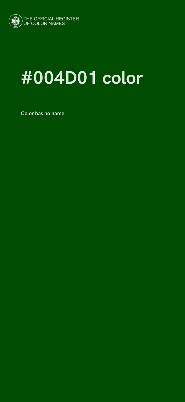 #004D01 color image