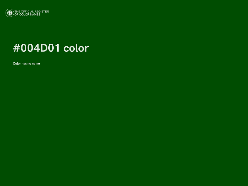 #004D01 color image