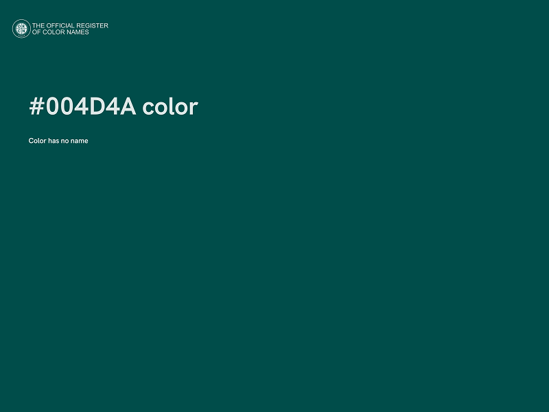 #004D4A color image