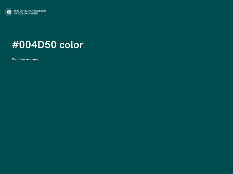 #004D50 color image