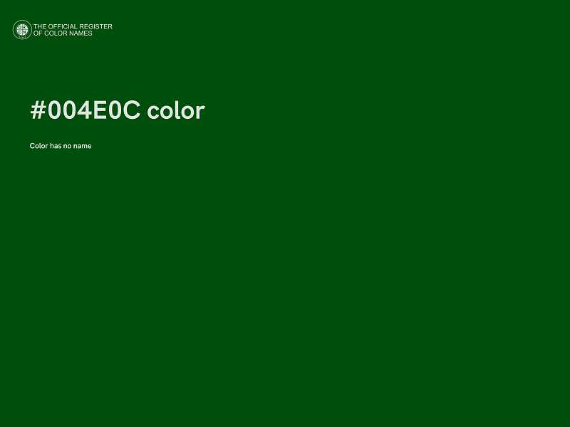 #004E0C color image