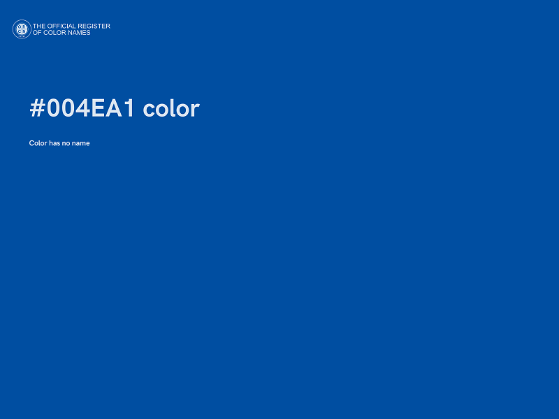 #004EA1 color image