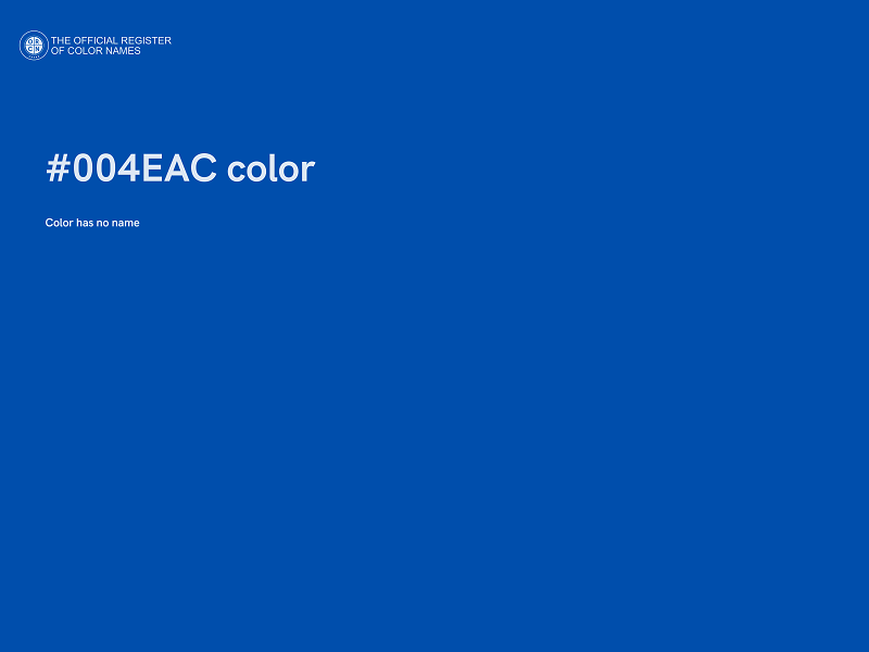 #004EAC color image