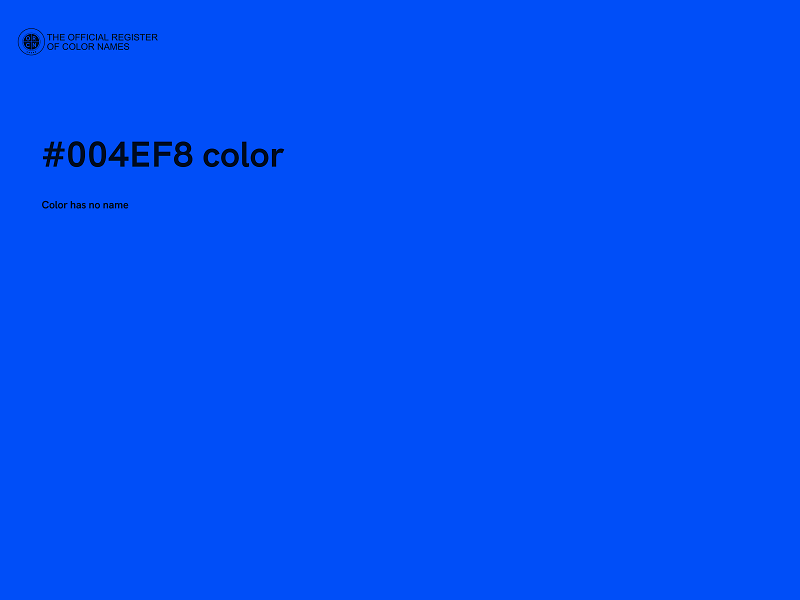 #004EF8 color image