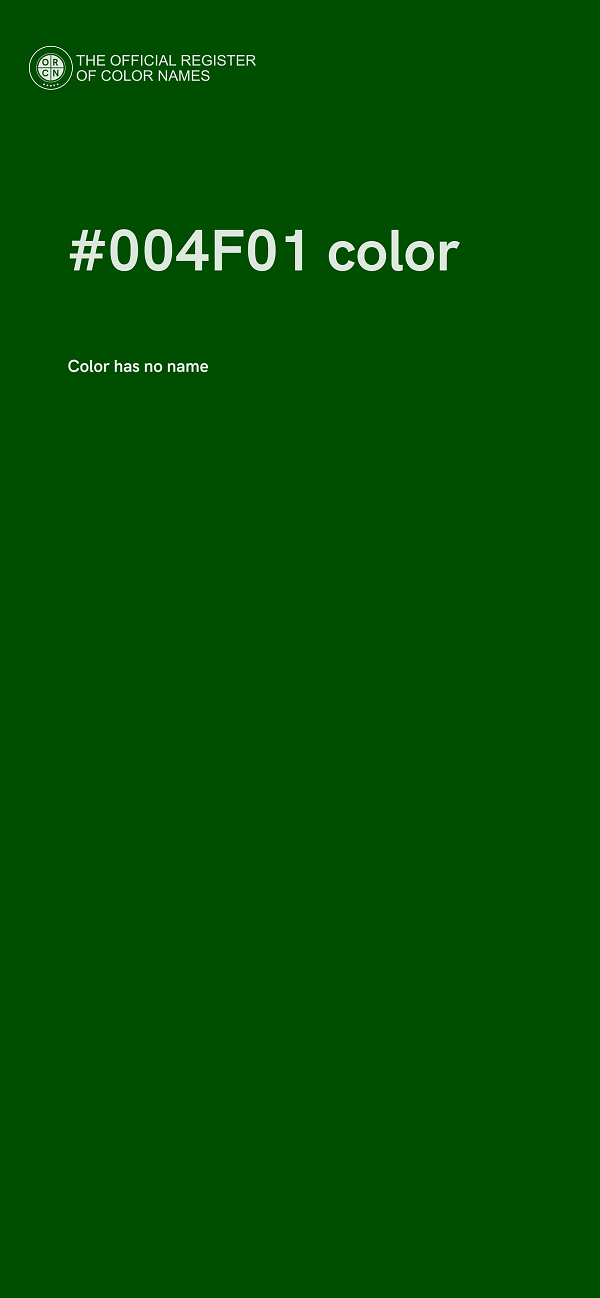 #004F01 color image