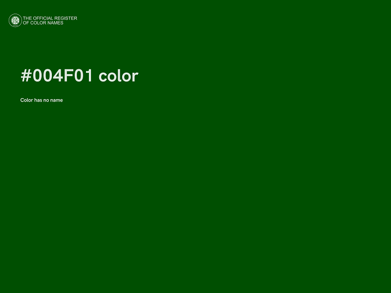 #004F01 color image