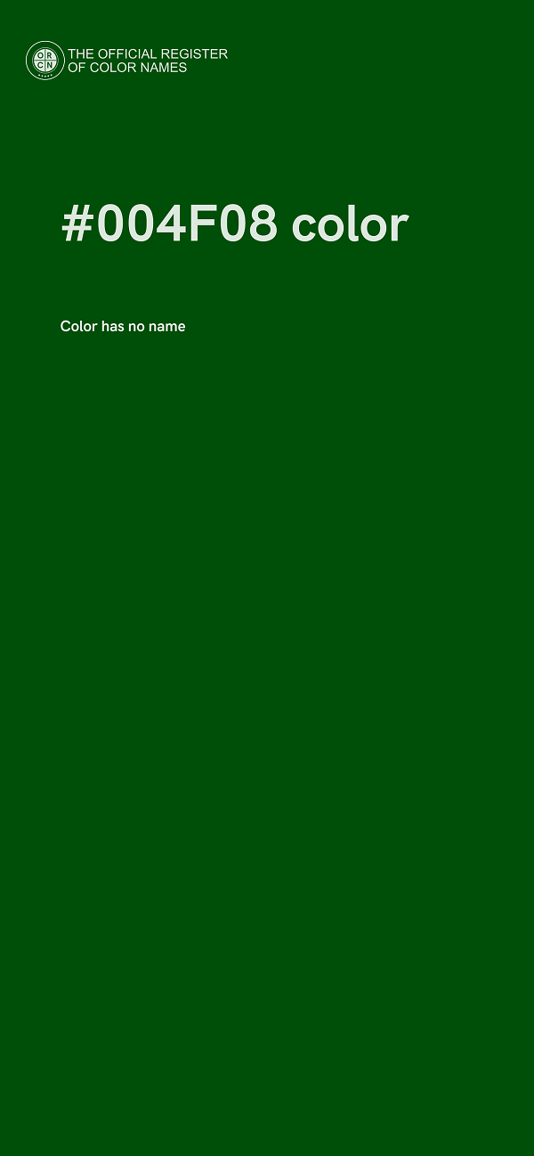 #004F08 color image