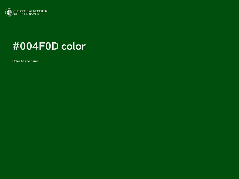 #004F0D color image