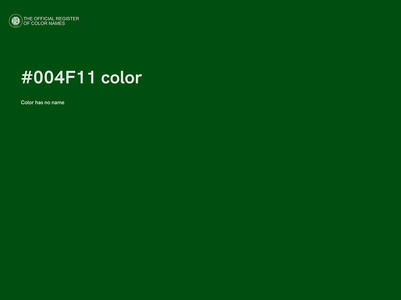 #004F11 color image