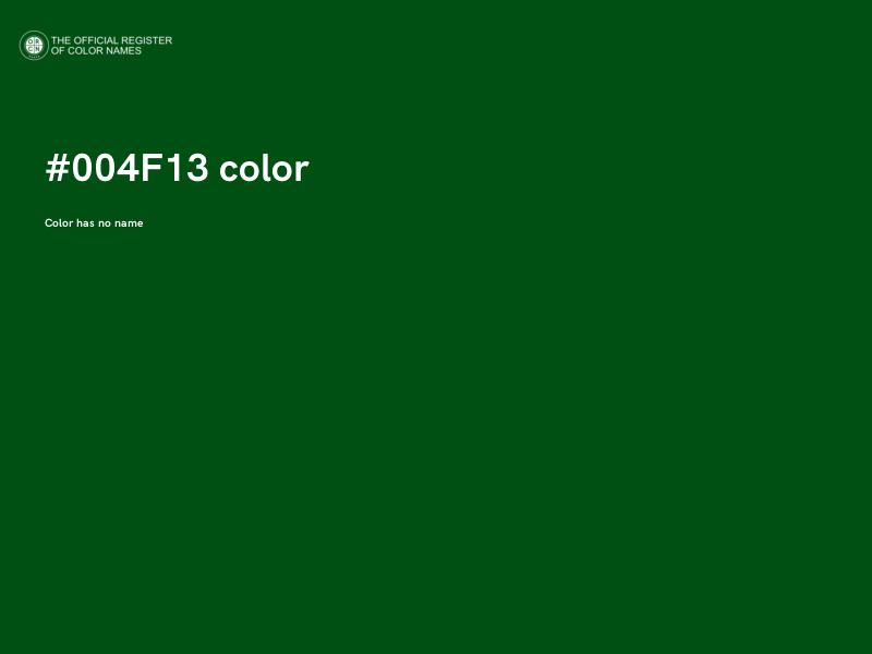 #004F13 color image