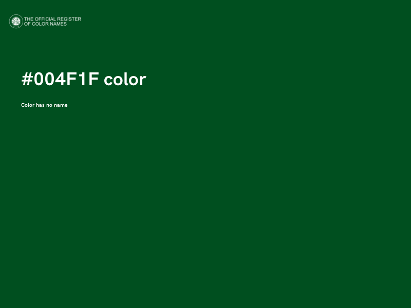 #004F1F color image