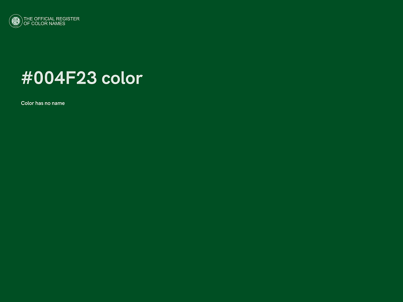 #004F23 color image