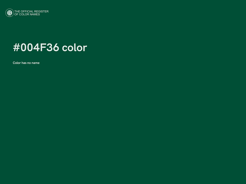 #004F36 color image