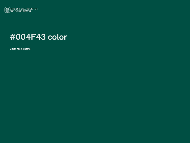 #004F43 color image