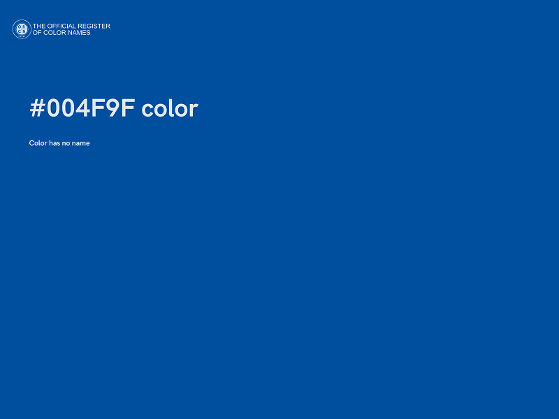 #004F9F color image