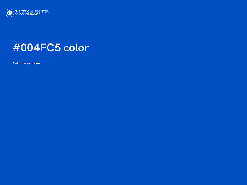 #004FC5 color image