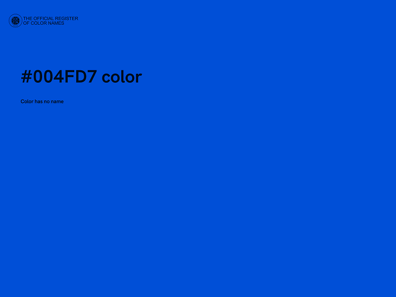 #004FD7 color image