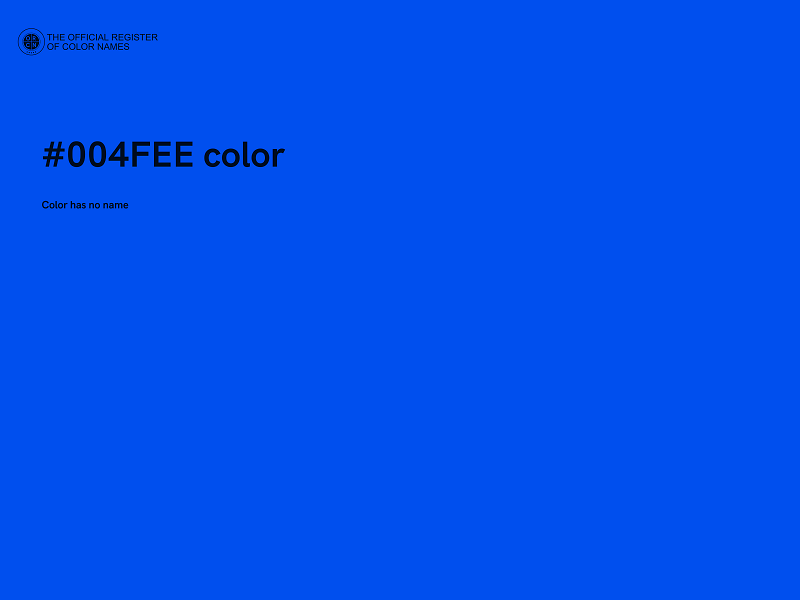 #004FEE color image