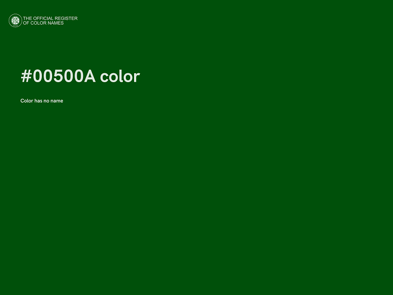 #00500A color image