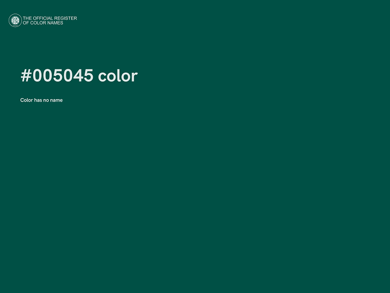 #005045 color image
