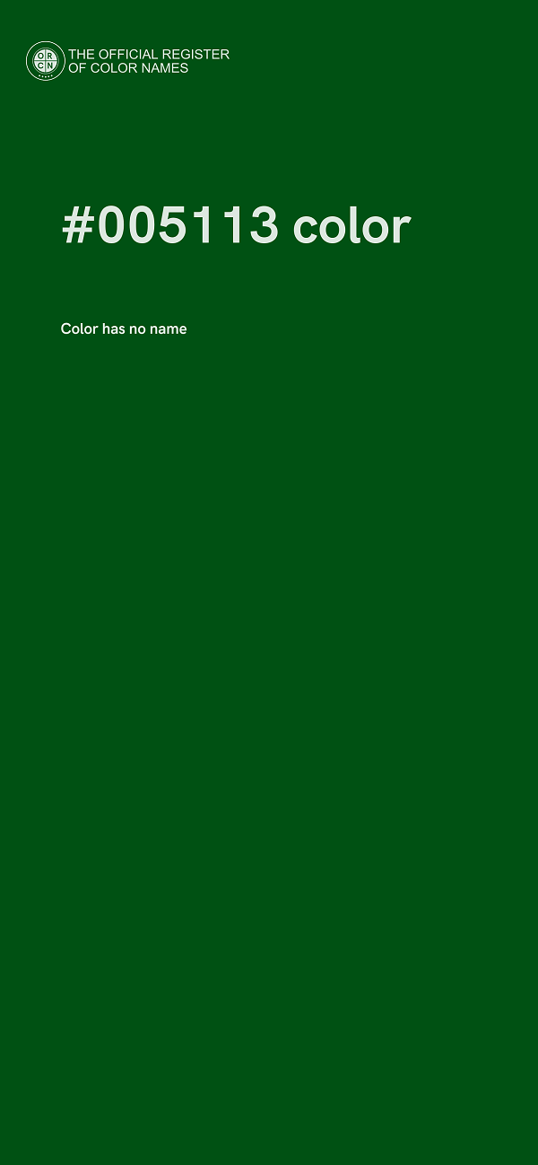 #005113 color image