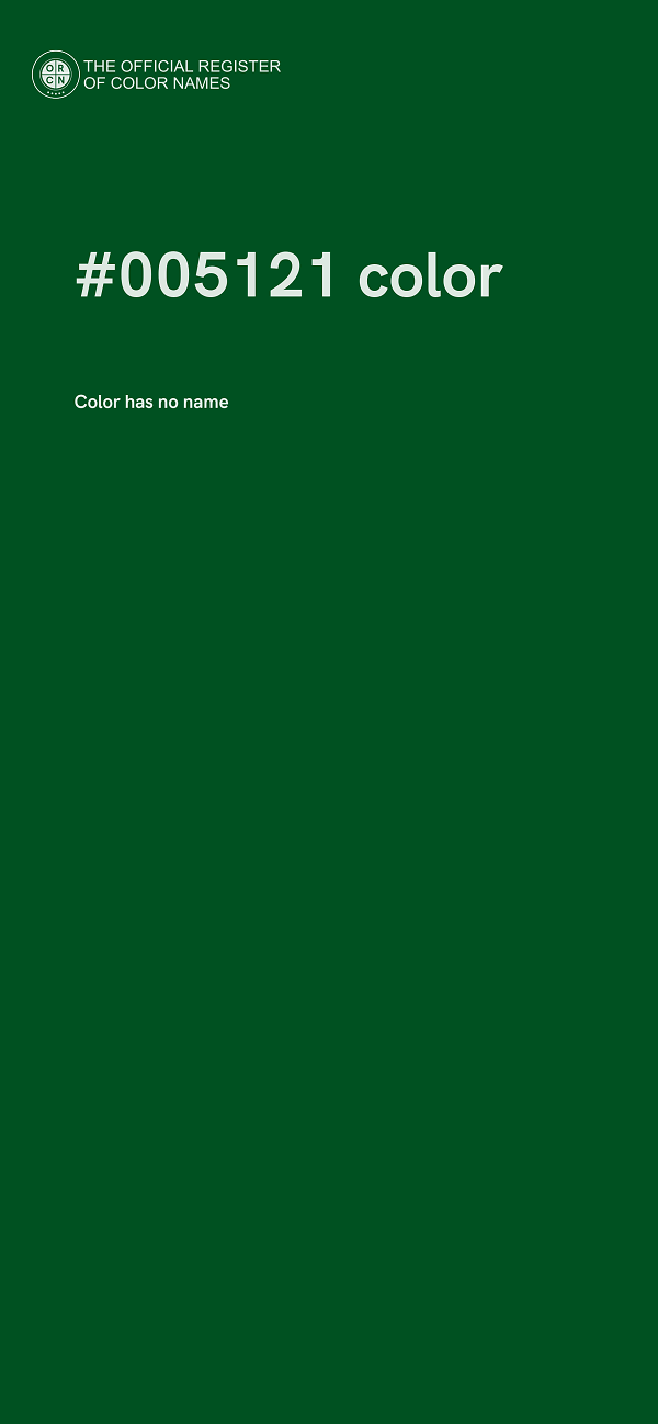 #005121 color image