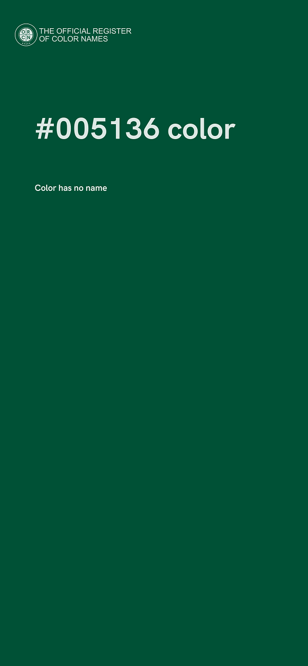 #005136 color image