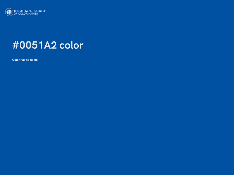 #0051A2 color image