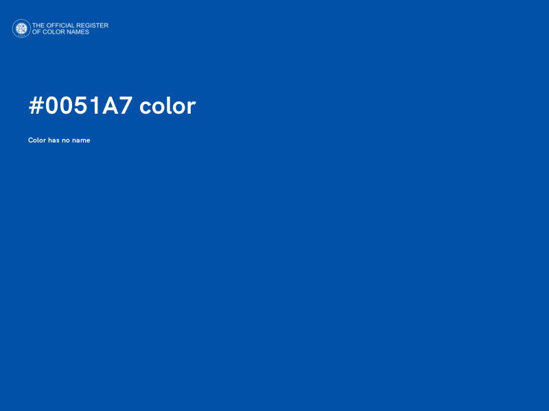 #0051A7 color image