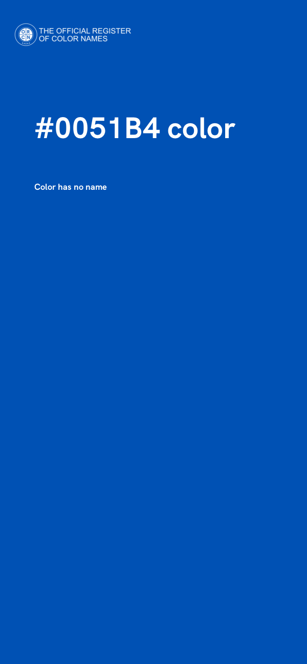 #0051B4 color image