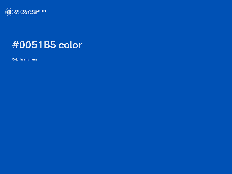 #0051B5 color image