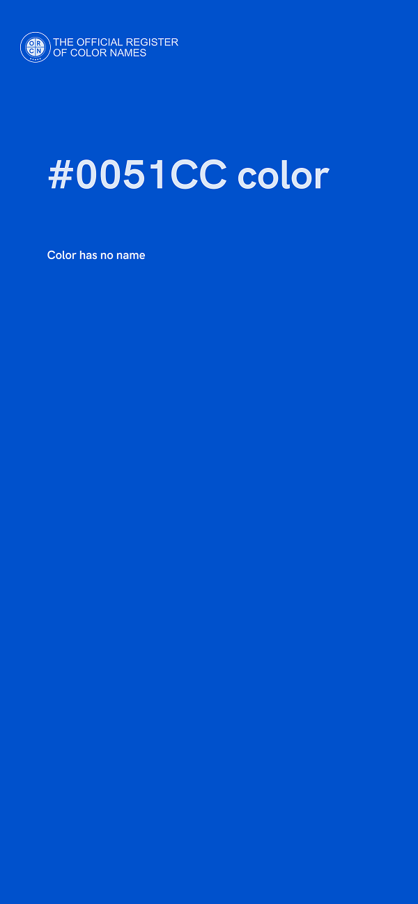 #0051CC color image