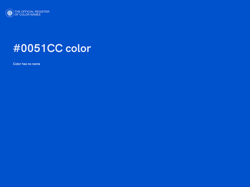#0051CC color image
