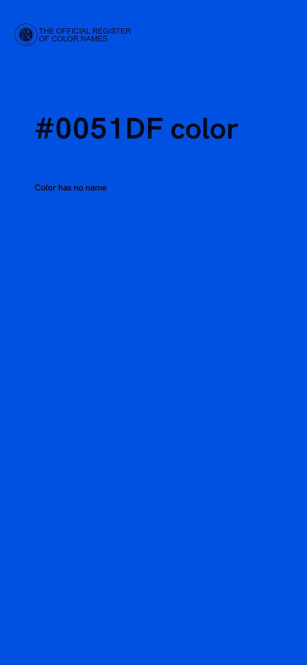 #0051DF color image