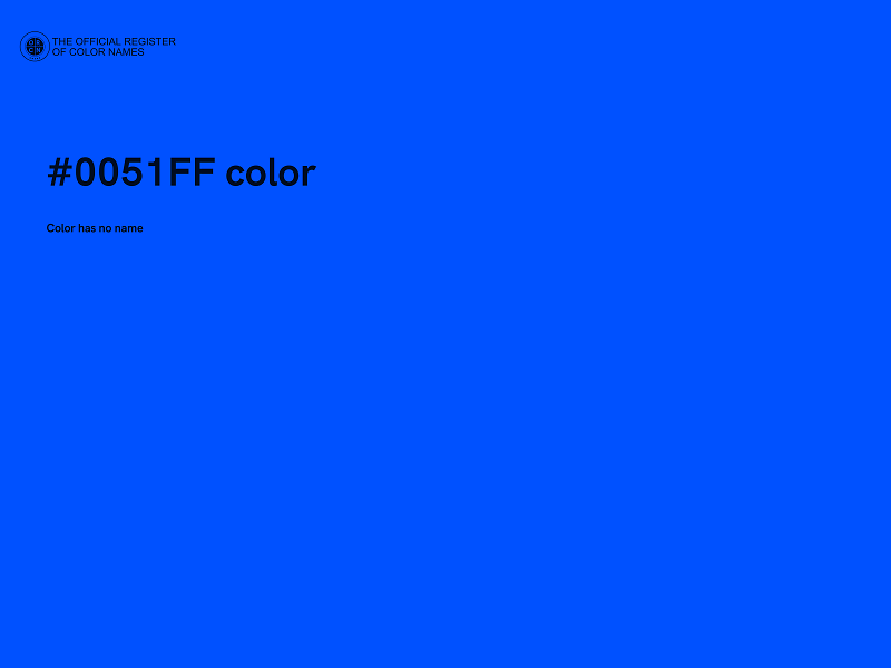 #0051FF color image