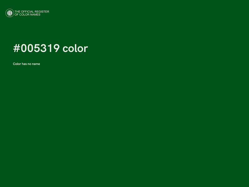 #005319 color image